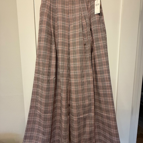 Anthropologie Maeve The Avery Pleated Wide-Leg Trousers Plaid Edition - Picture 2 of 5